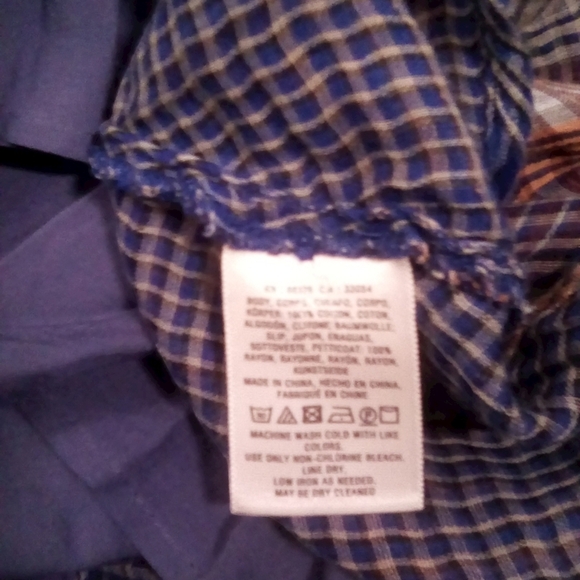 Holding Horses Anita Plaid Roll Sleeve Tunic Lace Trim Shirt Dress Small - Picture 5 of 6